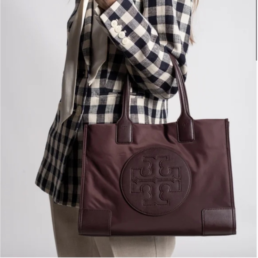 Rare TORY BURCH ELLA TEMPRANILLO 616 MEDIUM TOTE BAG